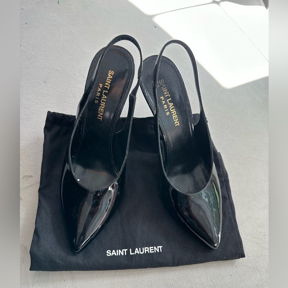 Saint Laurent Black Women's Slingback Heels